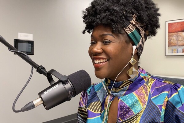 Dr. O at her podcast
