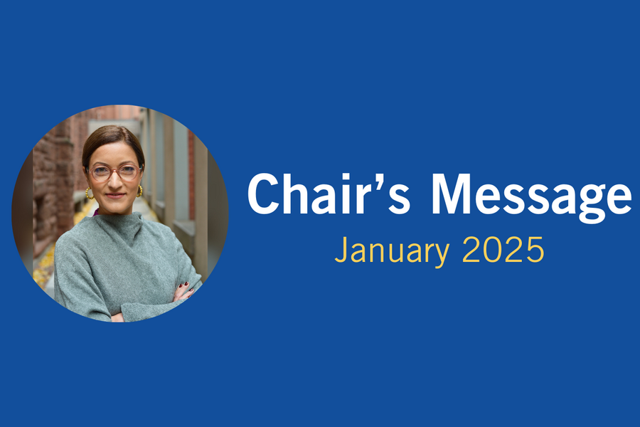 Chair's message January 2025 with an image of Danielle Martin