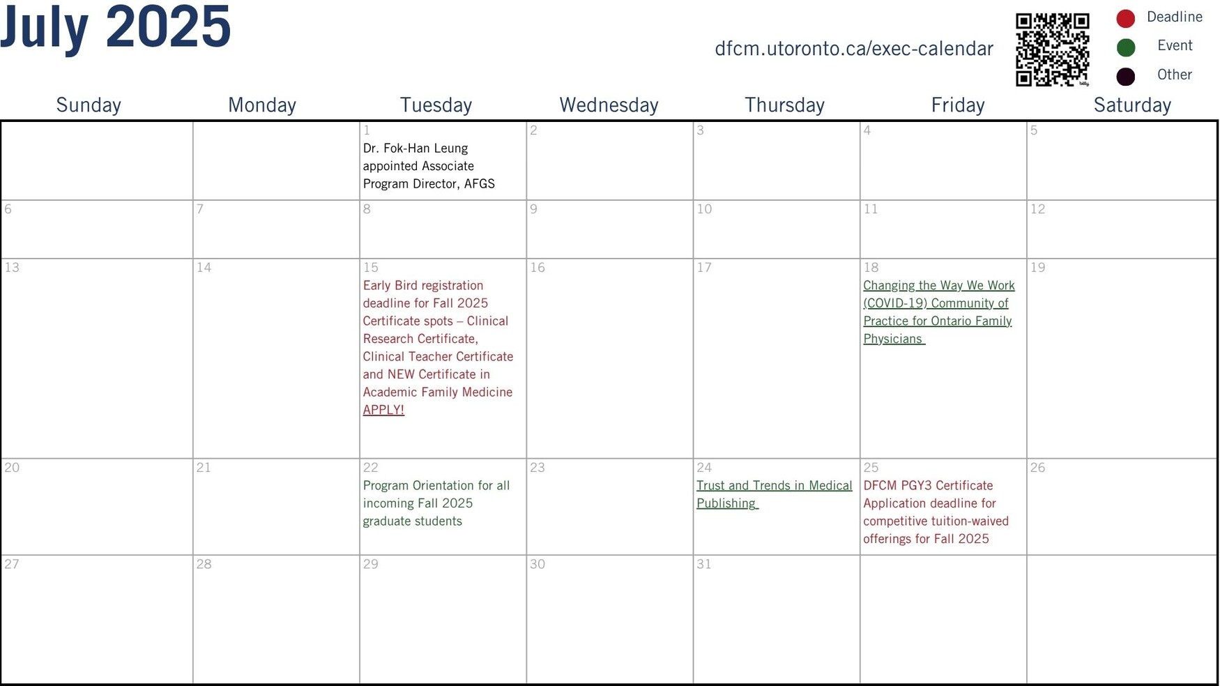July calendar