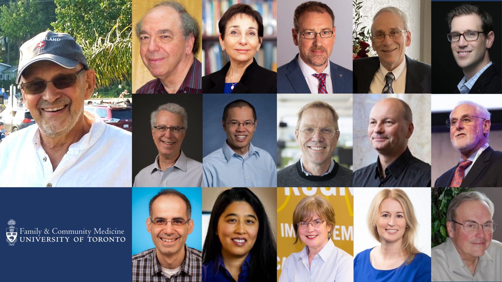 collage of photos featuring the sixteen researchers from u of t 