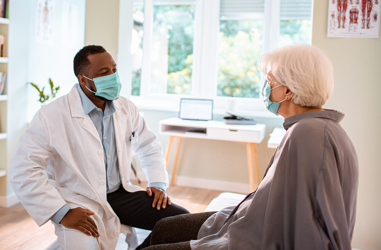 Doctor talking to a patient