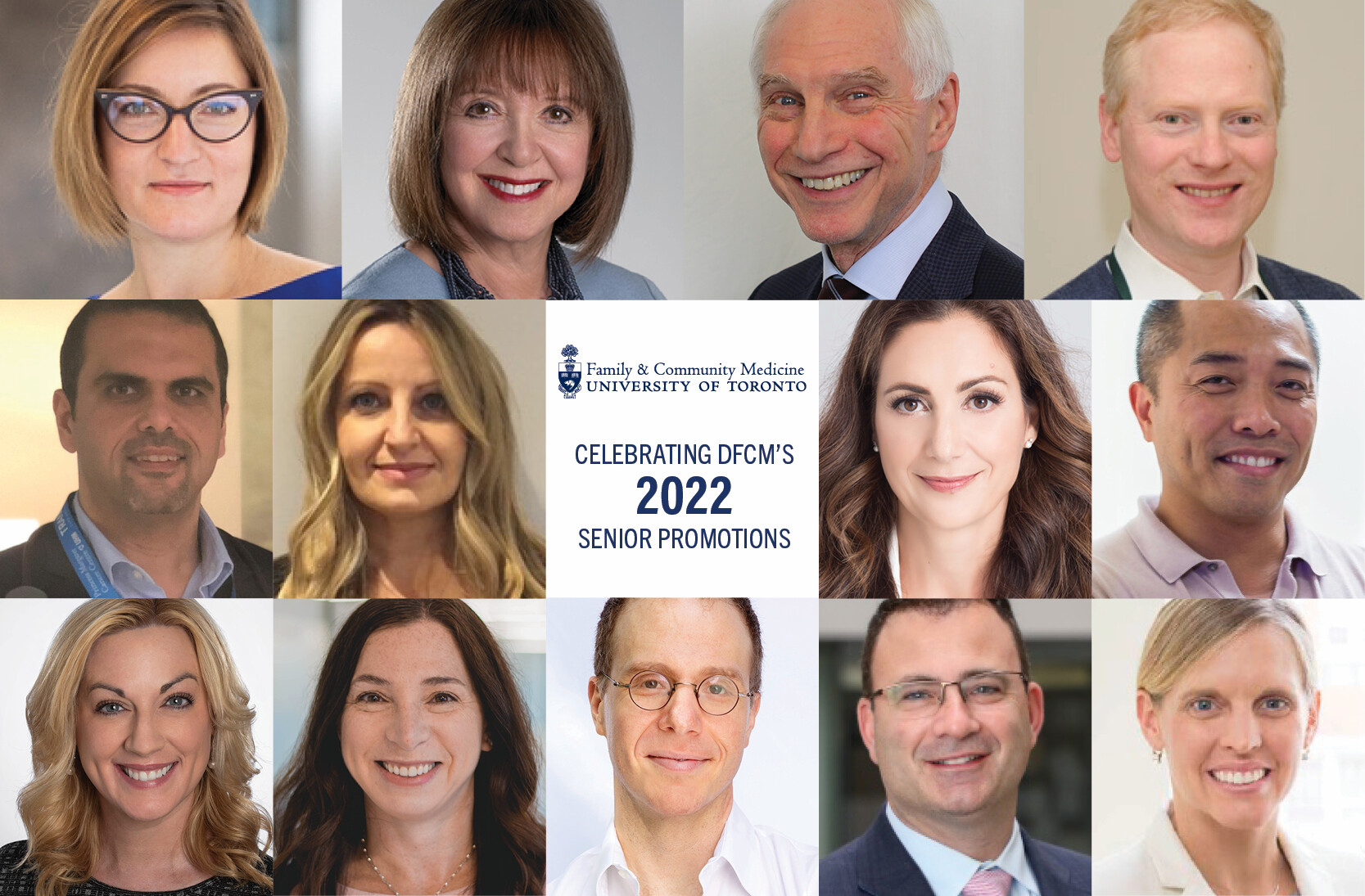Senior Promotions 2022 header image of faculty
