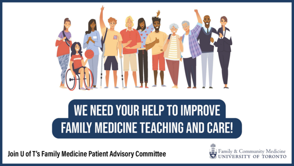 U of T Family Medicine Patient Advisory Committee - Twitter graphic