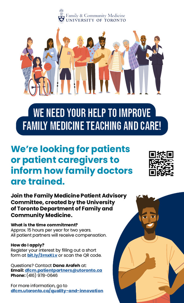 U of T Family Medicine Patient Advisory Committee - Legal Poster